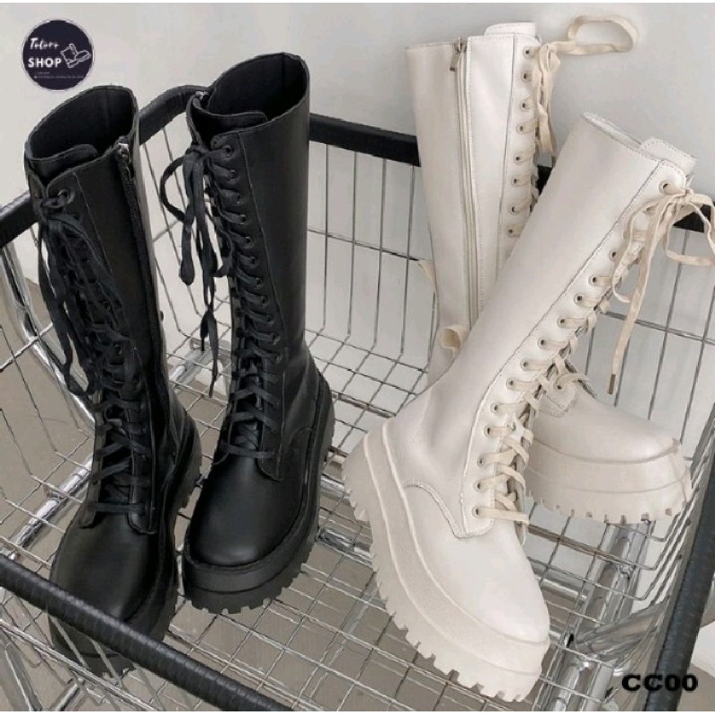 BOOT NỮ ULZZANG CAO CỔ ĐẾ DÀY  7003