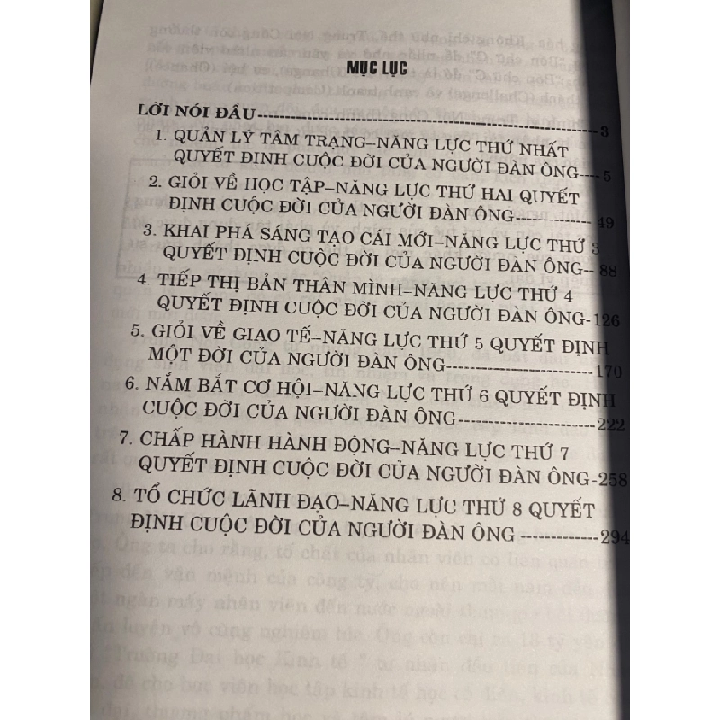 8 Loại năng lực quyết định cuộc đời người đàn ông- Mã Văn Ngân- NXB Thanh Hoá- sách lưu kho mới 95% 408292
