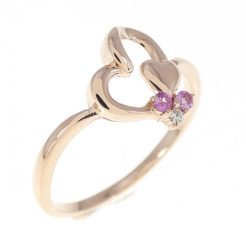 Nhẫn Sapphire K10PG hình trái tim 0.03CT 672329