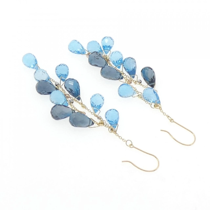 Bông tai Blue Topaz ba màu K18 - Hàng hiệu Authentic 867342