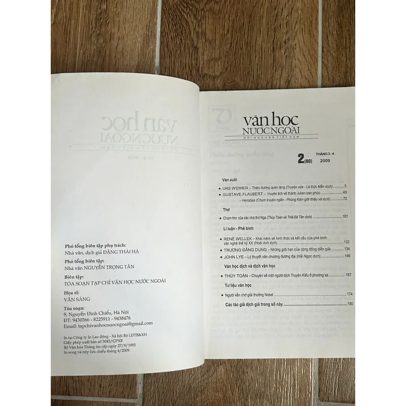 Tạp Chí Văn Học Nước Ngoài - Tổng Hợp Năm 2009 738049