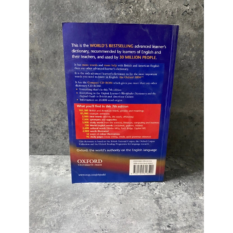 Oxford advanced learner’s Dictionary- International Student’s edition (7th Edition) - Sách mới 85%,có kèm CD 784014