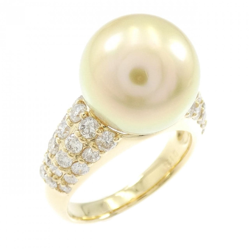 Nhẫn ngọc trai trắng K18YG 12.3mm - Hàng hiệu Chính hãng 851597