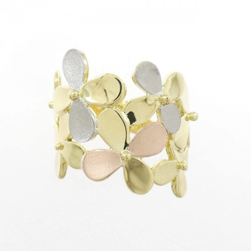 Nhẫn hoa K18YG/PT900/K18PG - Hàng hiệu Authentic 853697