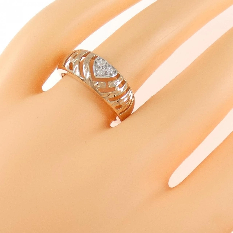 Nhẫn kim cương hình trái tim 14KPG/14KWG 671318