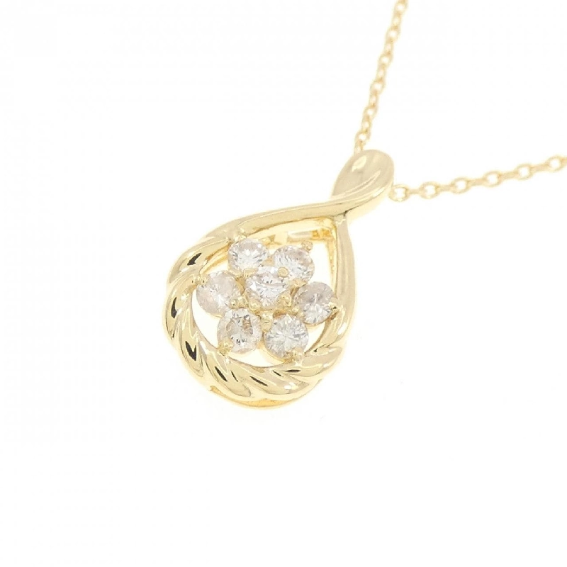 K18YG Hoa Hồng Kim Cương Dây Chuyền 0.2CT - Hàng hiệu Chính Hãng 860789