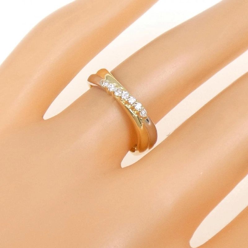 Nhẫn kim cương K18YG/PT900 0.10CT - Hàng hiệu Chính hãng 845839