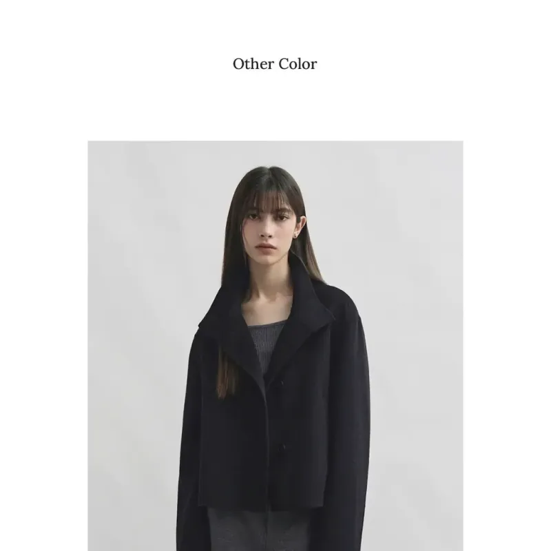 Áo dạ Hàn Mongdol ĐEN dày dặn đứng form lịch sự 702720