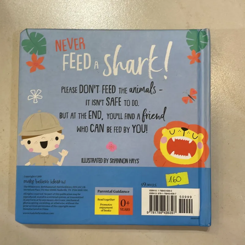 NGOẠI VĂN tiếng anh trẻ em : Never Feed a Shark ! - sách bìa cứng dày đẹp - tương tác  1027550