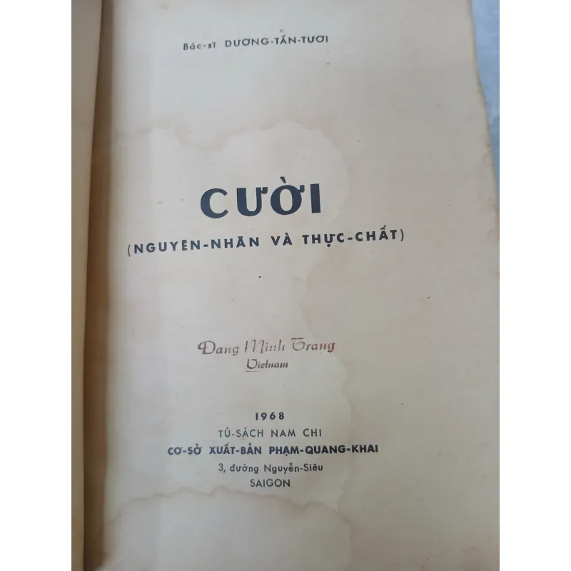 CƯỜI NGUYÊN NHÂN VÀ THỰC CHẤT - DƯƠNG TẤN TƯƠI 777990