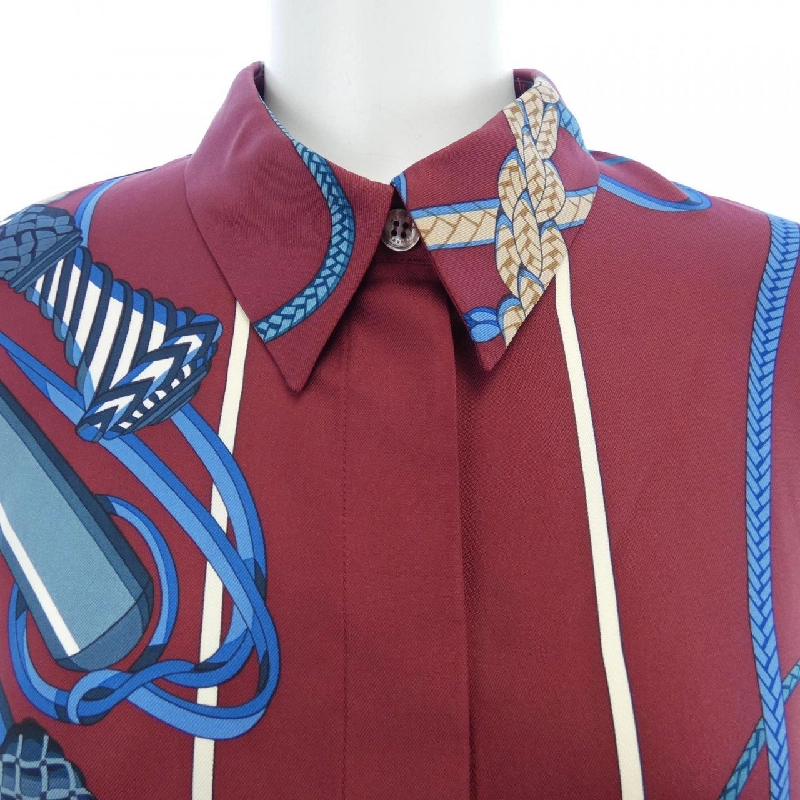 HERMES *77-7605. Áo sơ mi Twill Reine 632851