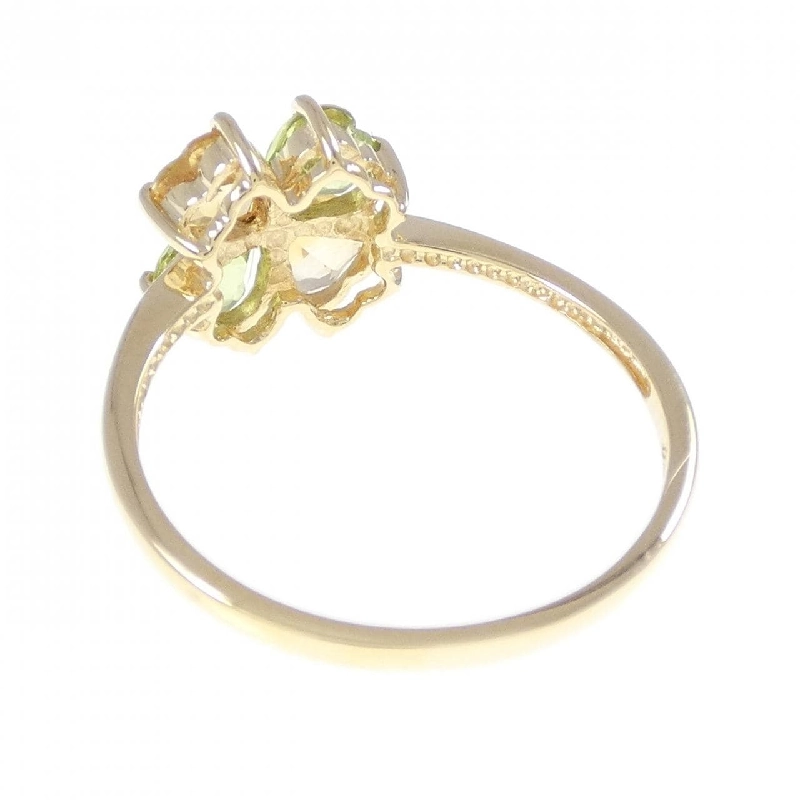Nhẫn Peridot hình cỏ ba lá × trái tim K18YG 668672