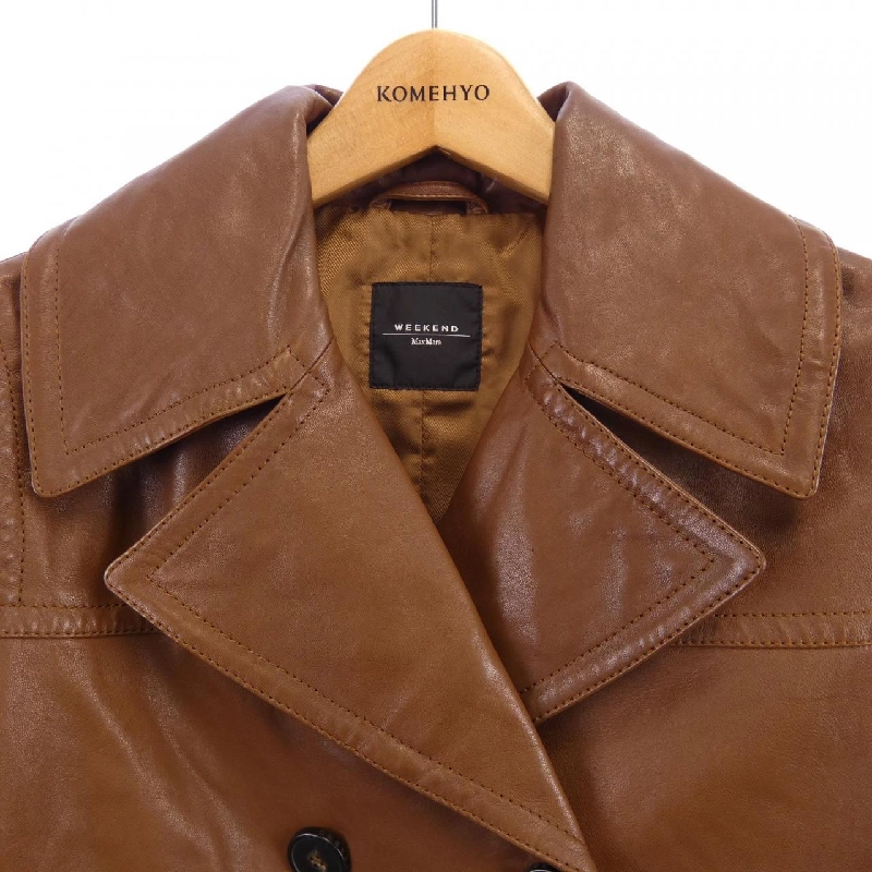 Max Mara cuối tuần 544104276 Áo khoác da 632690