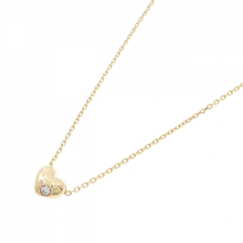 K18YG Dây chuyền kim cương hình trái tim - Hàng hiệu Chính hãng 858138