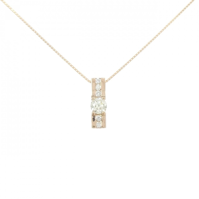 K18PG Dây chuyền kim cương 0.426CT - Hàng hiệu Chính hãng 860077