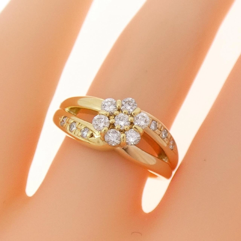 Nhẫn kim cương hoa K18YG/K18PG 0.34CT - Hàng hiệu Authentic 852597