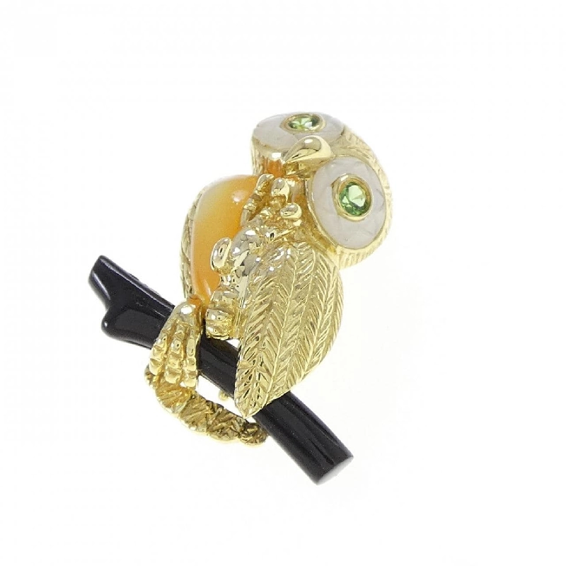 K18YG Cú màu đá quý dây chuyền - Hàng hiệu Authentic 864955