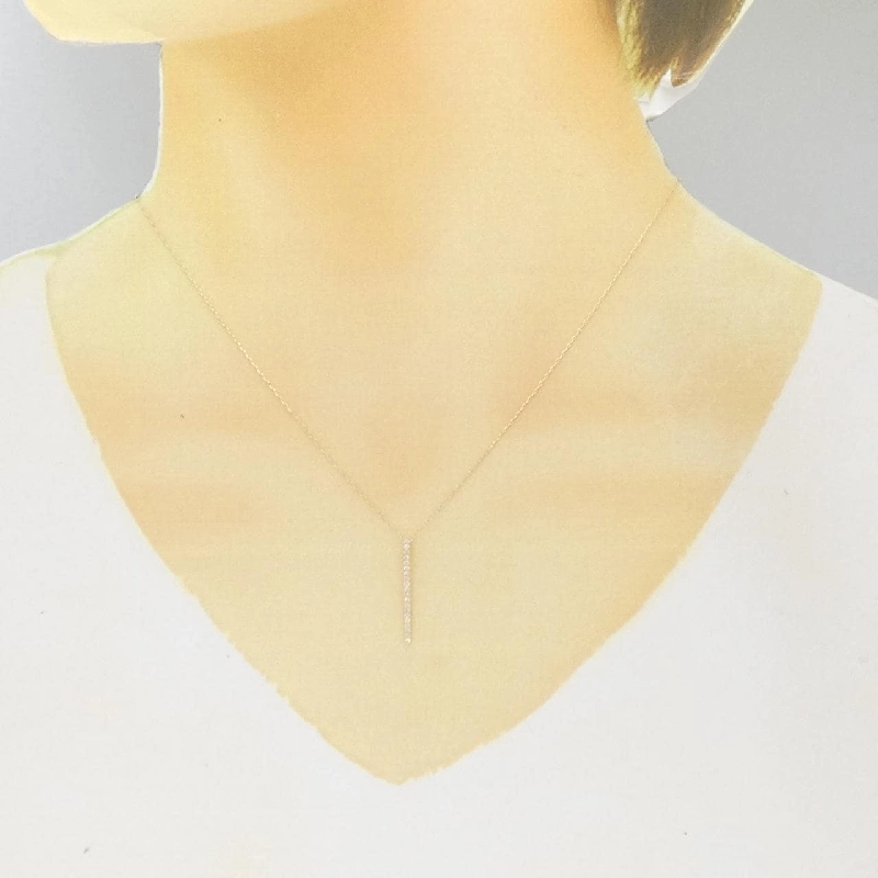 Dây chuyền kim cương K18YG 0.10CT - Hàng hiệu Chính hãng 861257