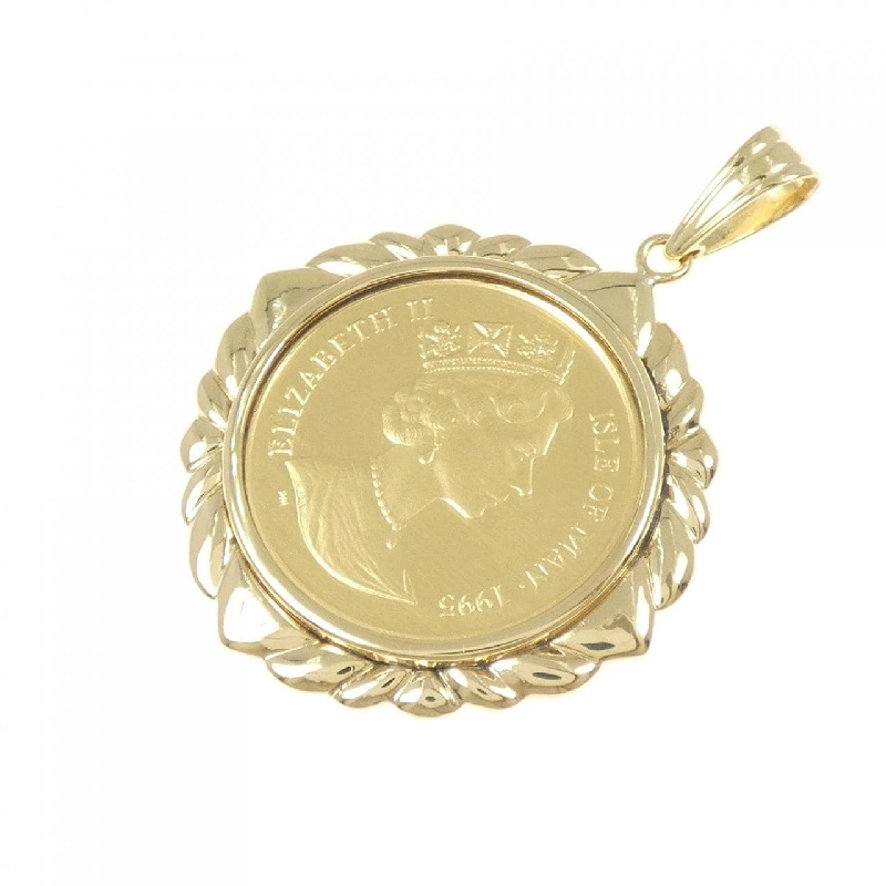 K18YG(枠) Đồng xu Mặt dây chuyền - Hàng hiệu Chính hãng 866378