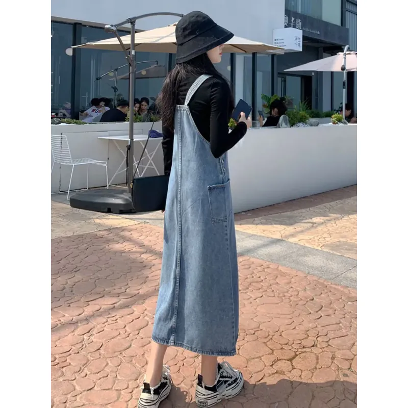 Váy yếm jean bò dáng dài  780680