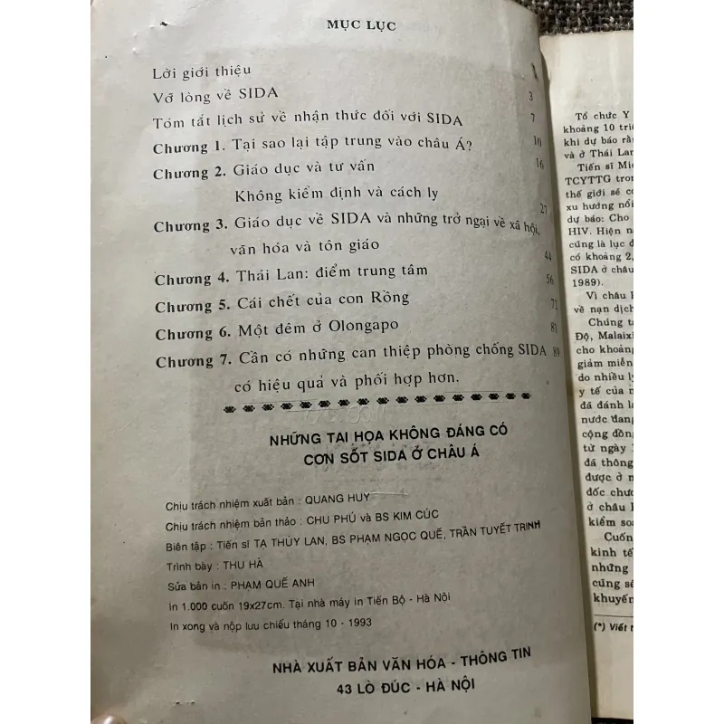 MARK A. BONACCI, Ph.D. NHỮNG TAI HỌA KHÔNG ĐÁNG CÓ CƠN SỐT SIDA Ở CHÂU Á  1009182