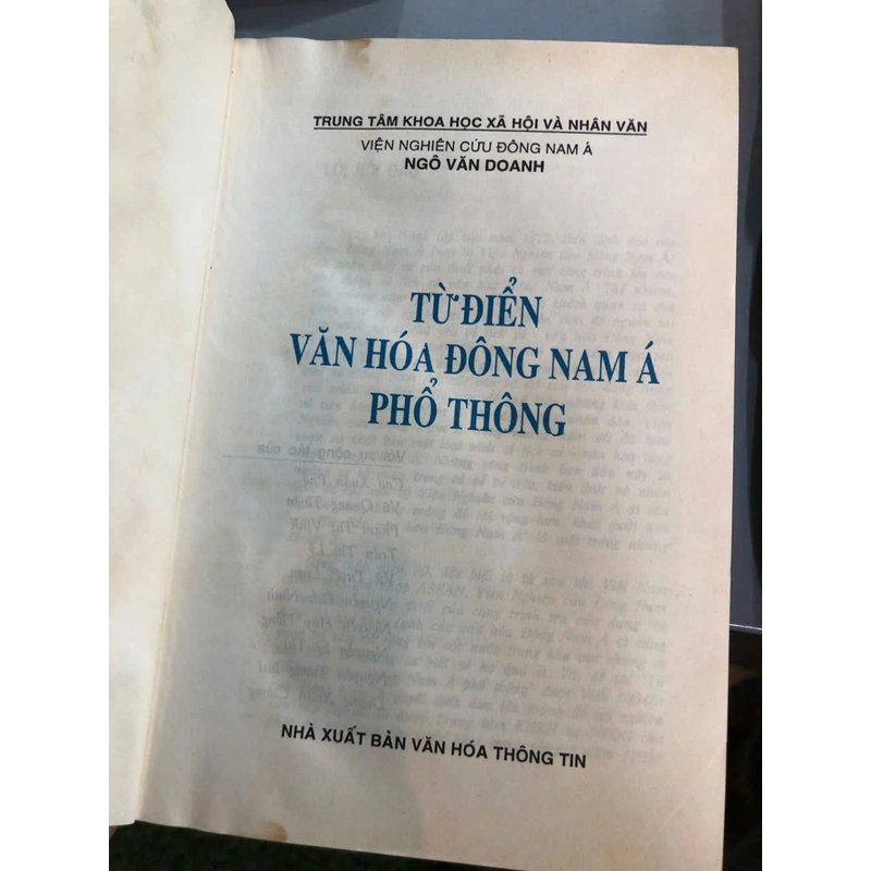 TỪ ĐIỂN VĂN HÓA ĐÔNG NAM Á PHỔ THÔNG - Ngô Văn Doanh 462218