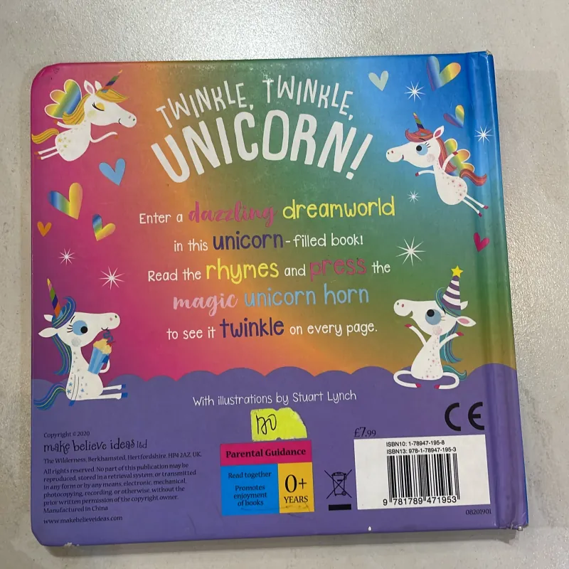 NGOẠI VĂN tiếng anh trẻ em : Twinkle , Twinkle UNICORN! - press to light up  1027561