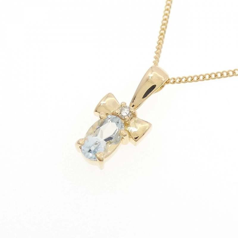 K18YG Aquamarine Necklace - Hàng hiệu Authentic 858671