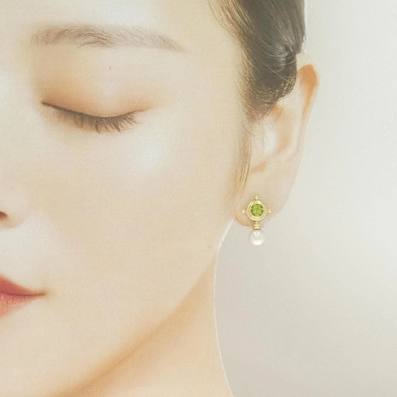 K18YG Bông tai Akoya Pearl 7mm - Hàng hiệu Chính hãng 873573