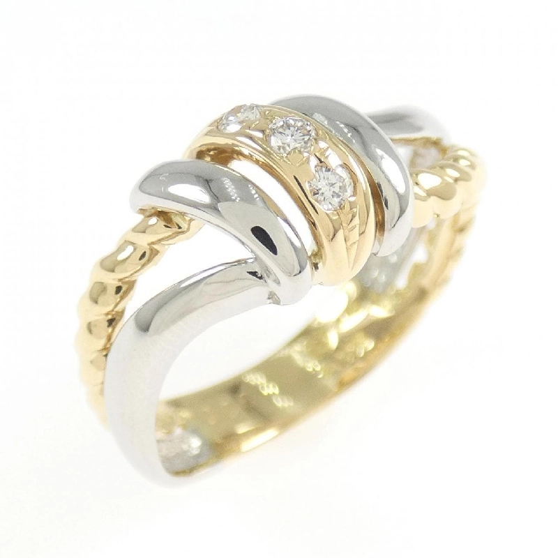 Nhẫn kim cương K18YG/K18WG 0.16CT - Hàng hiệu Chính hãng 852224