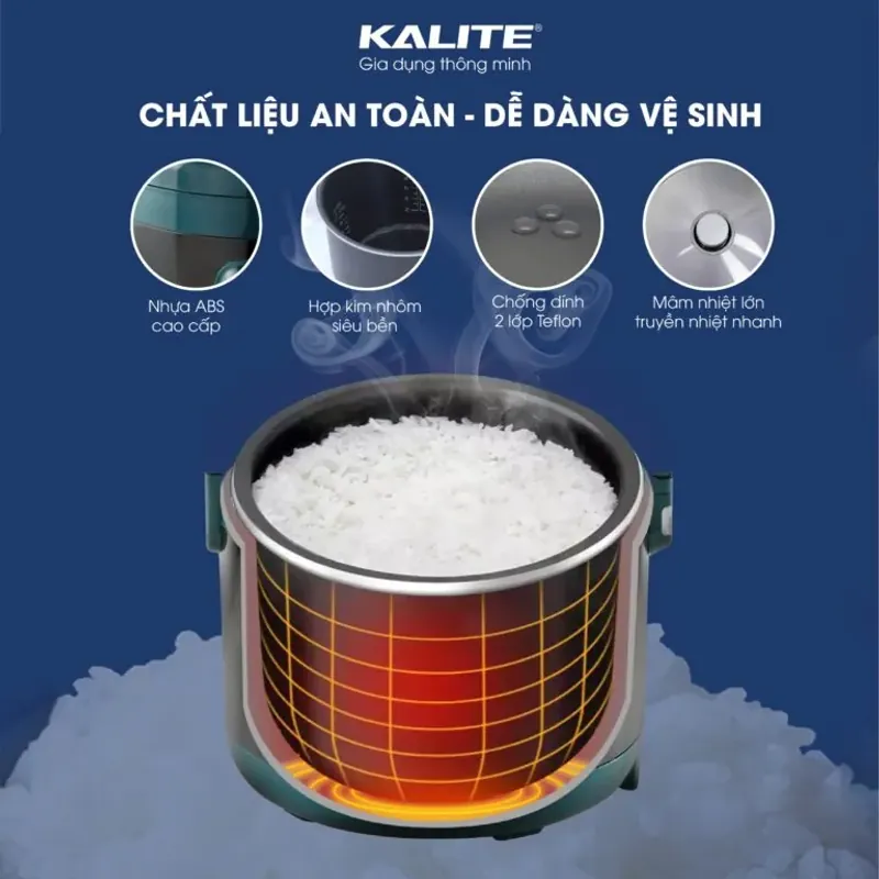 Kalite KL-618 – Nồi cơm điện chống dính Teflon cao cấp 733311