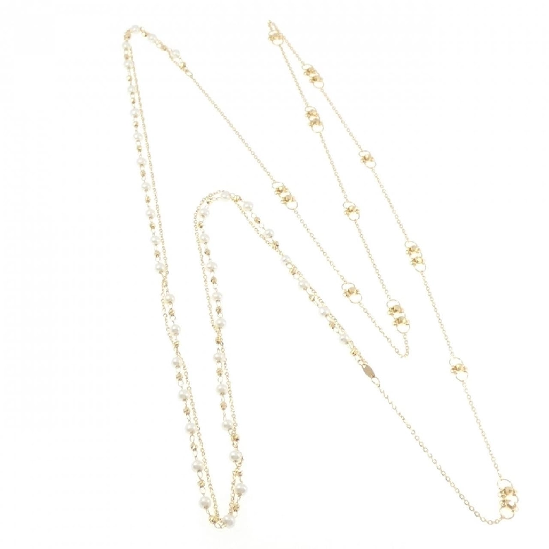 K18YG 2WAY Ngọc trai nước ngọt Dây chuyền - Hàng hiệu Chính hãng 847660