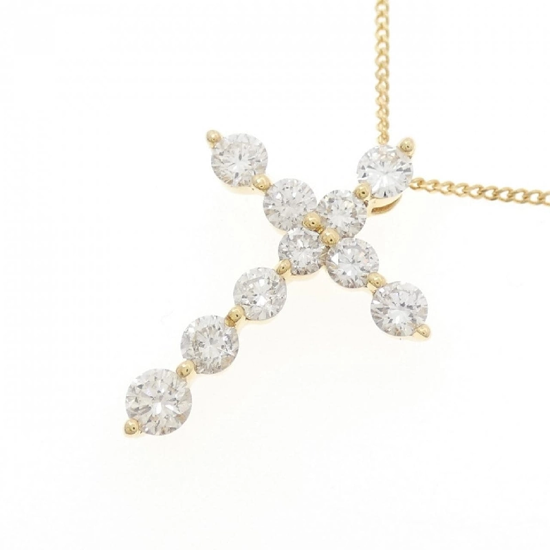 K18YG Dây chuyền kim cương hình chữ thập 1.02CT - Hàng hiệu Chính hãng 859052
