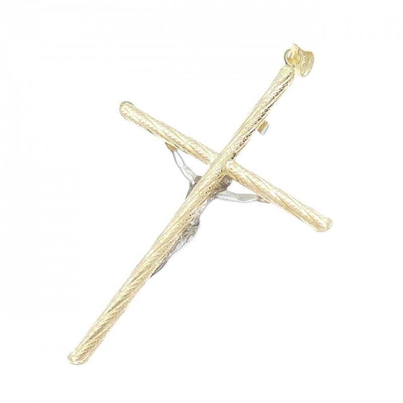 K18YG/K18WG Mặt dây chuyền hình chữ thập - Hàng hiệu Authentic 863894