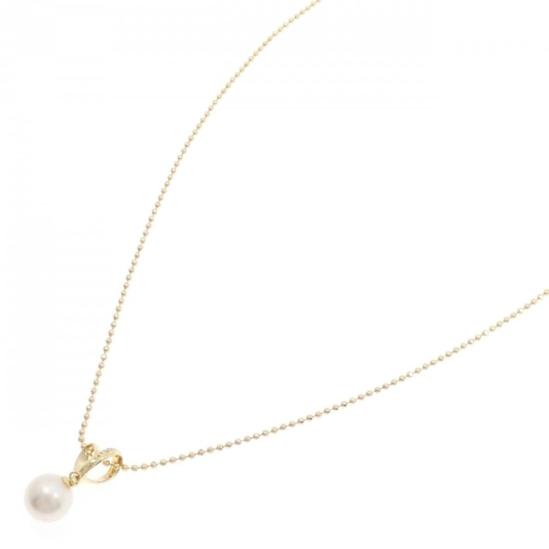 K18YG Ngọc trai Akoya Dây chuyền 7.3mm - Hàng hiệu Chính hãng 856402