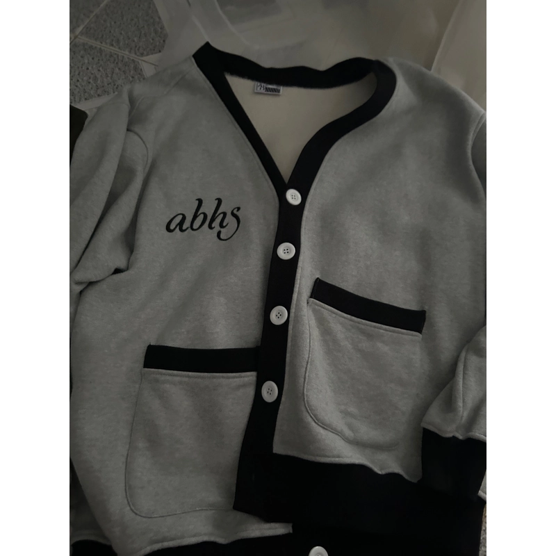 Áo khoác CARDIGAN nỉ bông in chữ thiết kế  533270