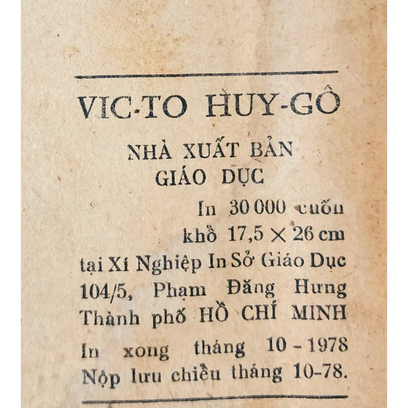 VICTOR HUGO - Cuộc đời và sáng tác (sách in 1978, khổ 17.5x26cm) - 212 trang 993763