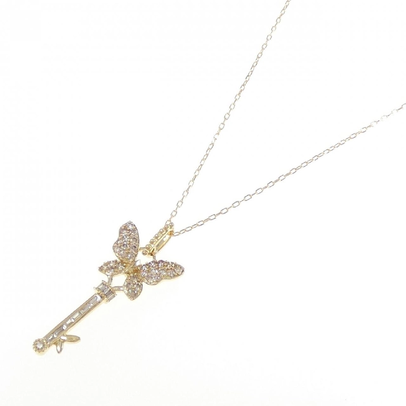 K18YG Bướm×Chìa khóa Dây chuyền Kim cương 0.45CT - Hàng hiệu Chính hãng 861569