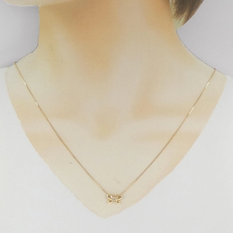 K18YG Dây chuyền kim cương 0.10CT - Hàng hiệu Chính hãng 859926