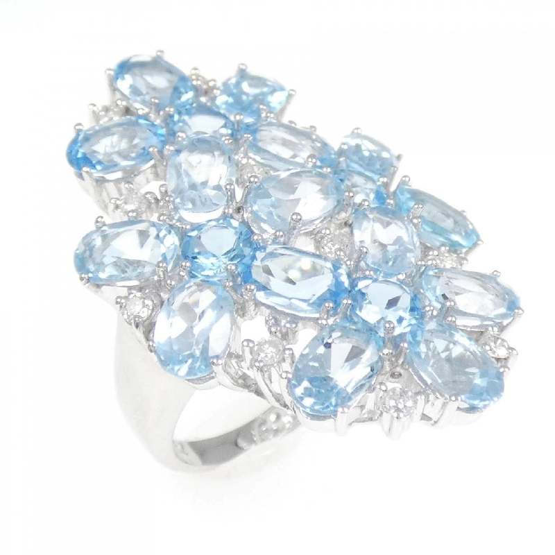 Nhẫn Blue Topaz K14WG 9.51CT 671427