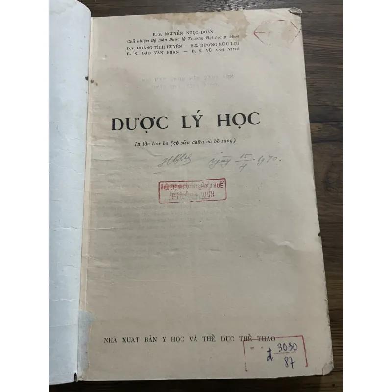 Dược lý thọc - 300 trang khổ lớn -1969 993207