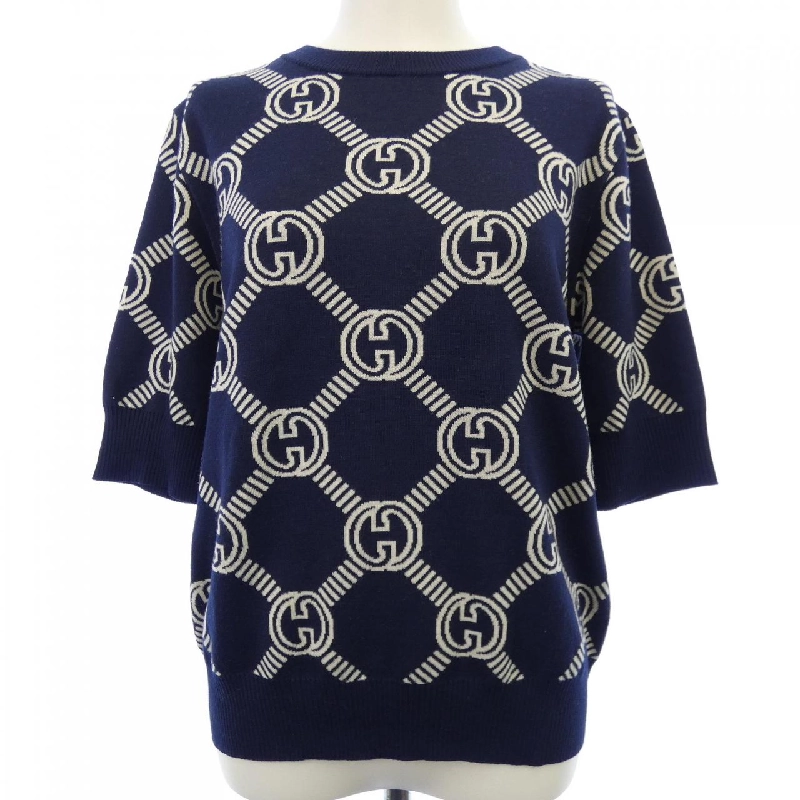 Gucci GG Wool Jacquard Reversible Top 692702 XKCB2 Knit - Hàng hiệu Authentic 774049