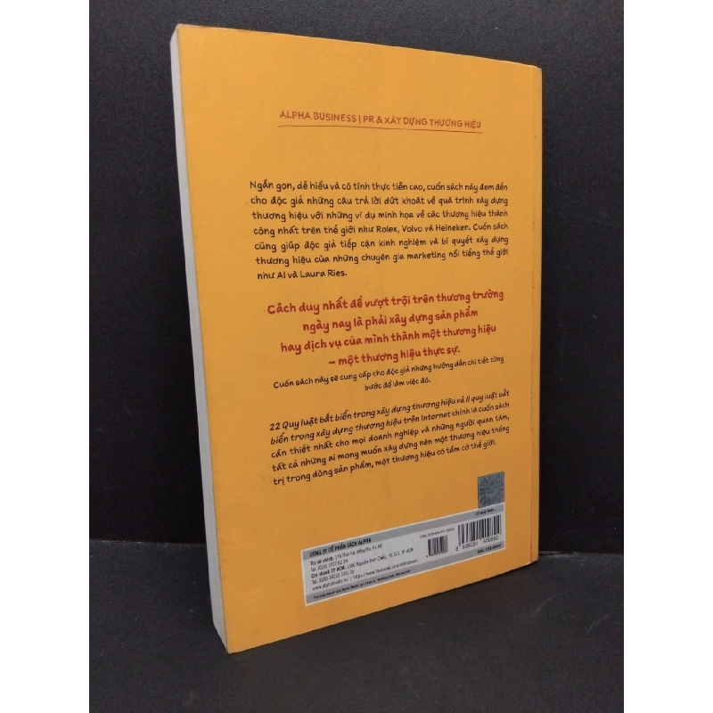 22 quy luật bất biến trong xây dựng thương hiệu mới 90% bẩn nhẹ 2019 HCM1410 Al Ries & Lauraries KỸ NĂNG 917610