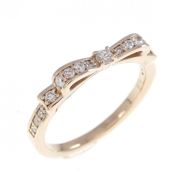 Nhẫn kim cương K18PG hình ruy băng 0.15CT - Hàng hiệu Authentic 852335