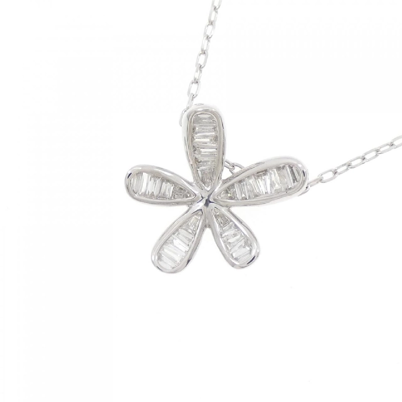 K18WG Hoa Đá Kim Cương Dây Chuyền 0.20CT - Hàng hiệu Chính hãng 860284