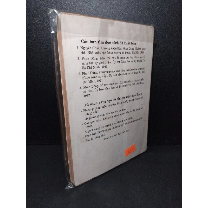 Sổ tay sáng tạo các thủ thuật (nguyên tắc) cơ bản mới 80% bẩn bìa, ố vàng, tróc gáy nhẹ 1994 Phan Dũng HCM2603 KHOA HỌC ĐỜI SỐNG 918304