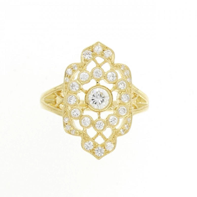 Nhẫn kim cương K18YG 0.51CT 670409