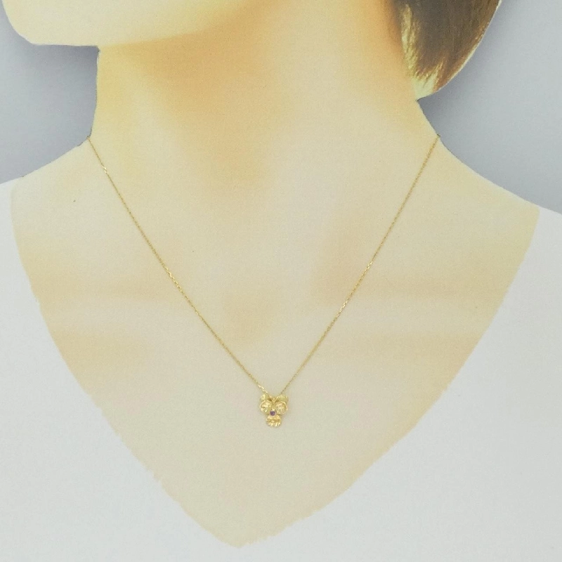 K18YG Mặt dây chuyền Amethyst - Hàng hiệu Chính hãng 858331