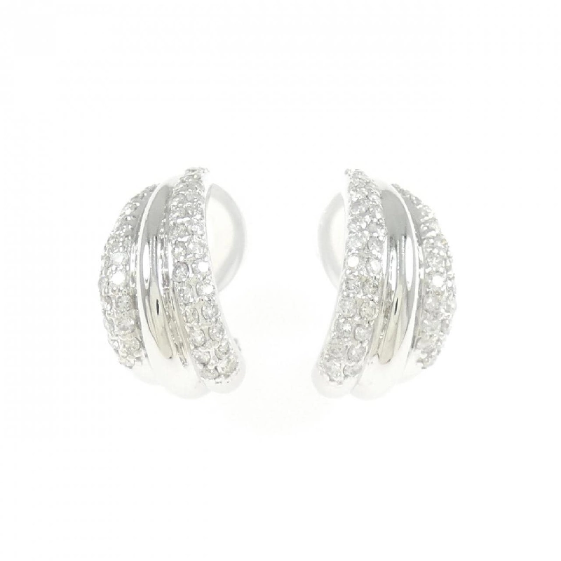 K18WG Bông tai/Khuyên tai kim cương 0.70CT - Hàng hiệu Chính hãng 868850