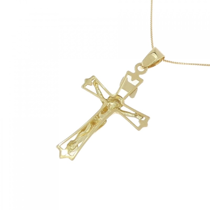 K18YG Dây chuyền hình chữ thập - Hàng hiệu Chính hãng 866009